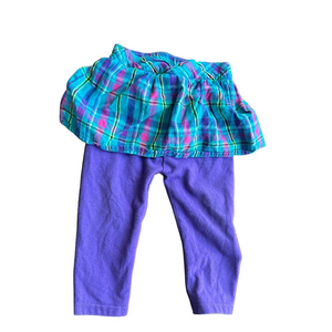 4/20$ Garanimals Baby Vibrant Plaid Skirted Leggings size 12 months